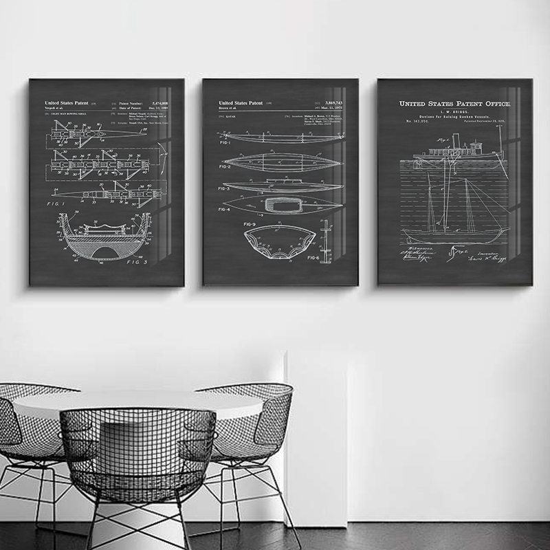 Star Map Poster - Простой черно-белый серый американский индустриальный стиль