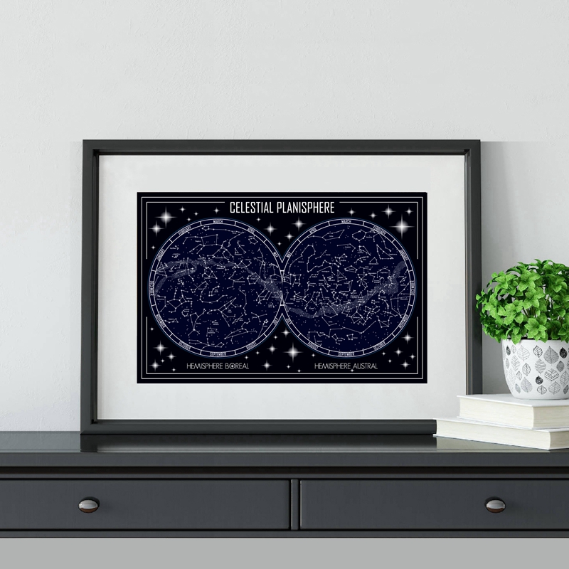 Небесный Планасфера Карта Холс – обзор и цена Star Map Poster
